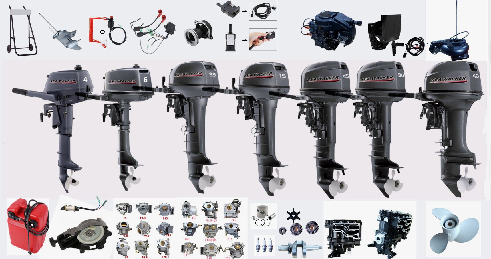 Peb muab tag nrho ntau yam ntawm Spare Parts rau Outboard Cav